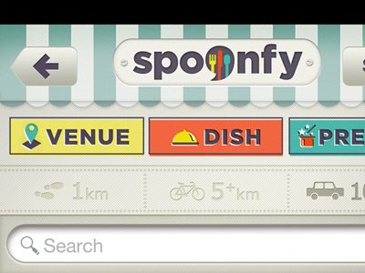 Spoonfy app food ios mobile retro singapore