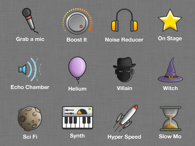 Bubbly Filter Icons