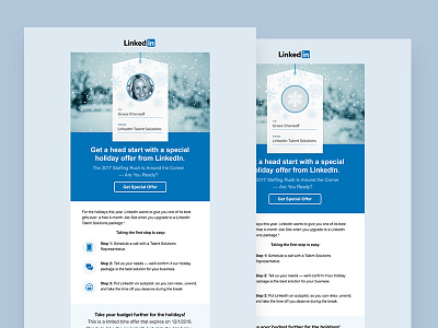 LinkedIn Holiday Campaign custom images email campaign graphic design iconography information design typography ui web design web dev