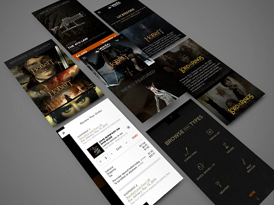 Weta Workshop Pages bold type custom images dark ecommerce icon iconography responsive site structure