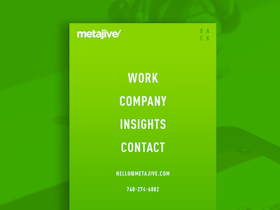 Metajive Contact Web Page