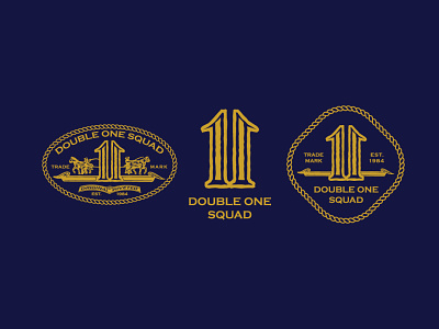 Double one squad logo set