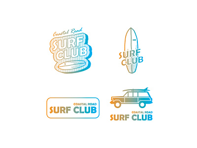 Coastal Road Surf Club badge club logo patch surf