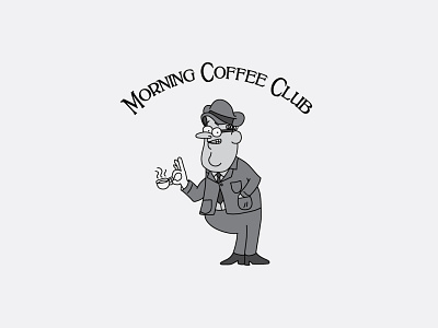 Morning Coffee Club cafe club coffee logo morning