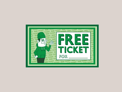 Free Ticket badge character free logo ticket