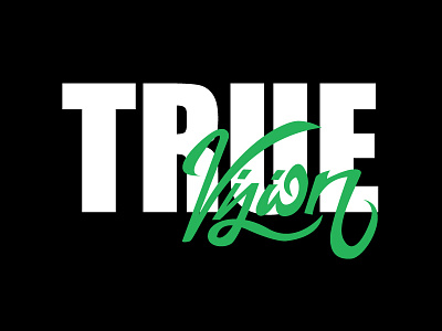 True Vision art bryandesignerlife designs dribbble new type typographie typography