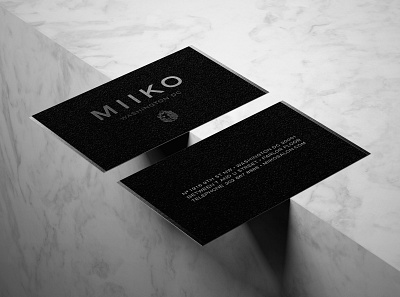 MIIKO Salon art direction black branding business card design fashion graphic design hair identity logo monochromatic print stationery white