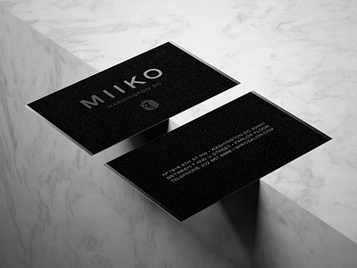 MIIKO Salon art direction black branding business card design fashion graphic design hair identity logo monochromatic print stationery white