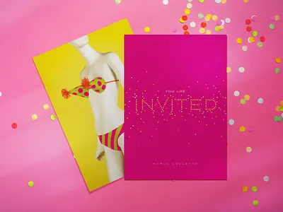 Karla Colletto: Birthday Suits art direction birthday confetti design editorial fashion fun graphic design inspiration invitation party photography print swim trendy typography