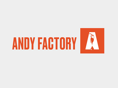 Andy Factory logo art direction branding design food graphic design icon identity logo promotion red vector white