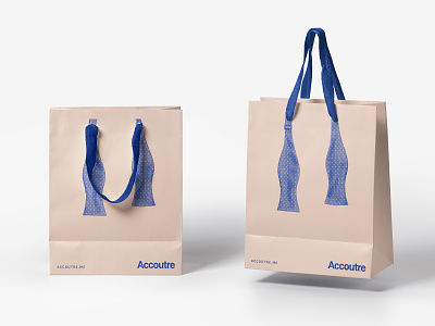 Accoutre: Packaging concepts apparel art direction bag beige blue branding design fashion graphic design identity packaging paper print retail shopping