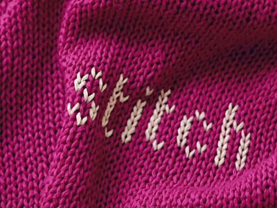 Stitch (logo) art direction branding design graphic design identity lettering letters logo logomark logotype pink type typography white