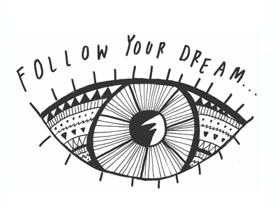 Follow Your Dream | Illustration color creative fun graphic design graphics illustration layout typography