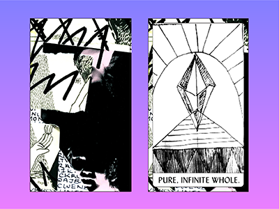 The Abstract Tarot: The Fool collage design designer illustration mixed media tarot tarot deck tarot design typography