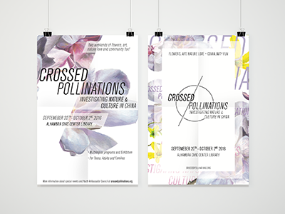 CROSSED POLLINATIONS | Branded Posters brand identity design branding color design graphic design intuitive branding intuitive design logo pattern typography web web design