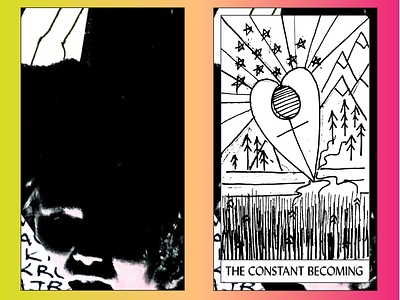 THE ABSTRACT TAROT | "The Constant Becoming" (The Empress) art direction black and white creative direction creativity creator design graphics illustration illustrator micron pen tarot tarot deck