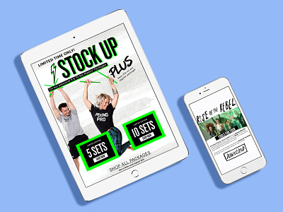 Emails + Landing Pages for POUND. Rockout. Workout.