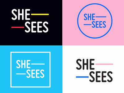 SHE SEES | Logo Variations brand design brand designer brand identity branding creative logo a day logo design logotype shapes typeface typography