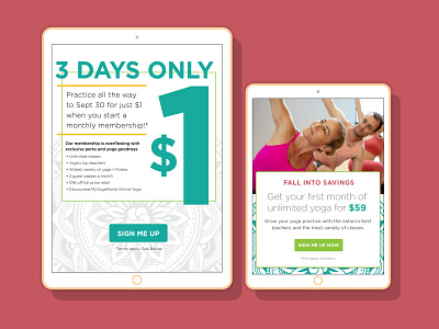 Digital Marketing Design for YogaWorks