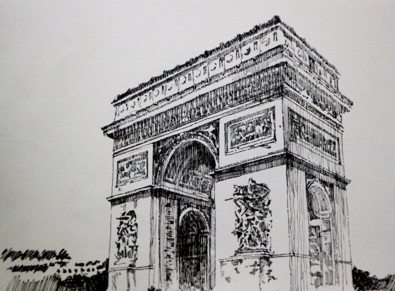 Hãy chiêm ngưỡng sự đẹp của Arc de Triomphe qua bức tranh được Quan Art Drawing vẽ trên Dribbble. Từ vị trí chiêm ngưỡng trong tranh, bạn sẽ có cảm giác như đang ngồi trên xe buýt qua tòa nhà nổi tiếng này. Hãy bấm vào hình ảnh để khám phá toàn bộ bức tranh và thực sự trải nghiệm vẻ đẹp của Arc de Triomphe.