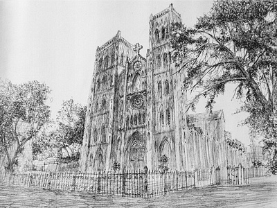 Vẽ ký họa nhà thờ lớn Hà Nội - Sketch Saint Joseph Cathedral