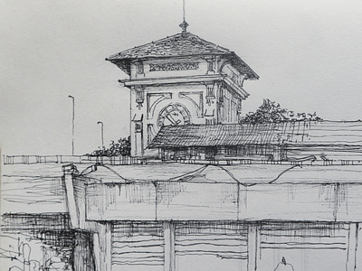 Vẽ chợ Bến Thành Sài Gòn