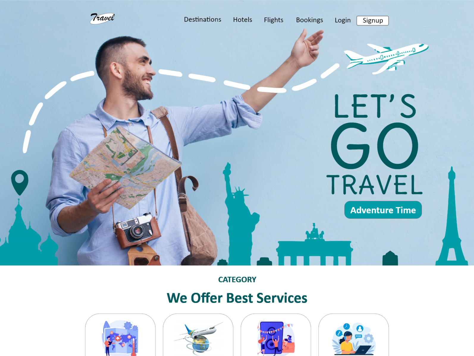 UI/UX Design - Travel Agency Website by Poonam patel on Dribbble
