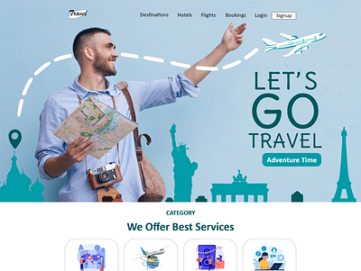 UI/UX Design - Travel Agency Website design travel website ui ui design ux ux design web design website design website ideas