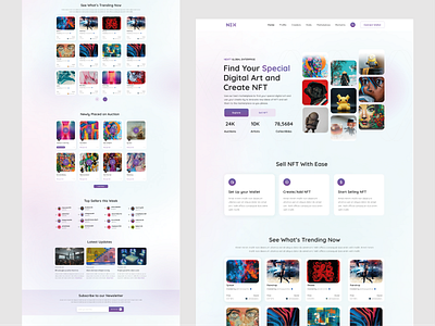 NFT Landing Page nft nft landing page nft website ui ux website