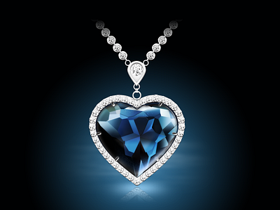 Diamond Necklace blue diamond icon necklace