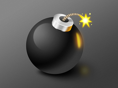 A Bomb Icon black bomb icon