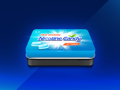 Nicotine Candy blue box candy icon