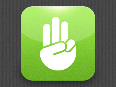 Icon For An App On Ios app finger green hand icon ios swear