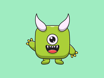 Cute Monster Cartoon cartoon graphic design illustration logo masco mascot monster virus