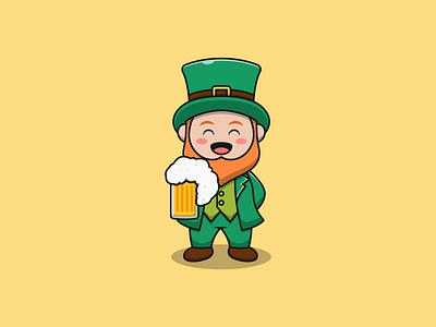 St Patrick's Day cartoon celebration graphic design illustration mas mascot patrick day st patricks day