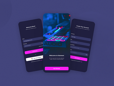 Sing up form concept dark theme graphic design music player apps music player dark theme music player ui design ui ui design ui mobile dark theme ui mobile design uiux design