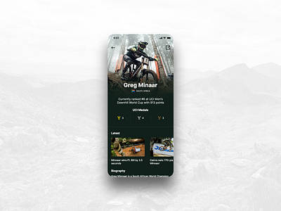 Daily UI Challenge 006 - Profile adobe xd app app design dailyui 006 design mobile mobile ui mountain bike mtb profile design profile page ui user user profile