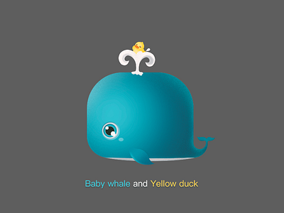 Baby Whale And Yellow Duck ui