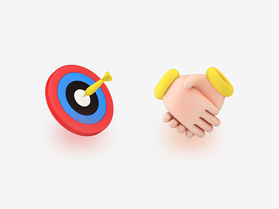 Two icon 3d，icon design，illustrations，ui，c4d，