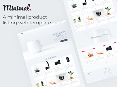 Minimal. design minimal product product design template ui web