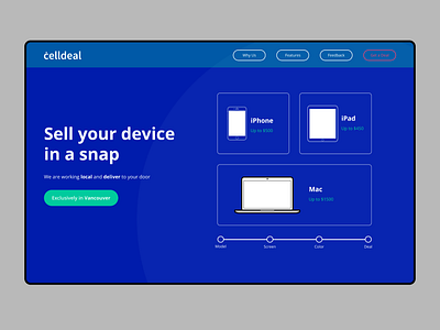 Celldeal web page design concept