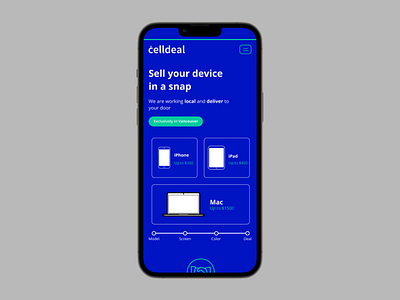 Cell deal web page design concept for mobile adaptive adaptivedesign dailyui design landing landingpage logo mobile mobiledesign ui ux vector