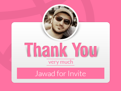 Thank you Jawad :-) dribbble invitation invite thank you thanx