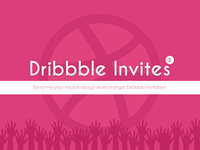 2 Dribbble Invites designer dribbble flate invitation invite simple template ui uidesign ux