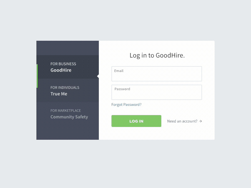 Log in / Sign up Animation interaction interface log in modal motion principle prototyping sign in sign up ui ux