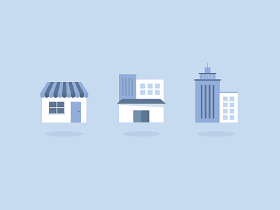 Business Illustrations business enterprise flat icons illustrations minimal shops skyscraper startup ui visual web