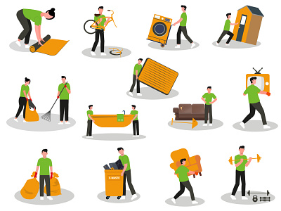 Home Moving Service | Moving Company | Movers building flat illustration graphic design home house house movers illustration move movers moving moving company packers real estate relocation repair storage transport ui ux vector