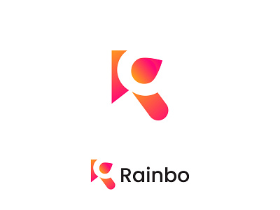 Rainbo logo design app branding design graphic design icon illustration logo minimal modern motion graphics r letter r letter logo r logo design symbol design ui ux vector