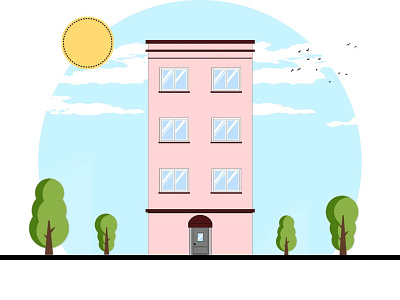 Parisian Apartment apartment icon illustration parisian parisian apartment photoshop pink sunny