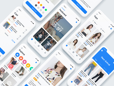Shopping App Exploration appdesign card cart ecommerce ecommerce app fashion ios mobile app product shopping shopping app store uidesign ux